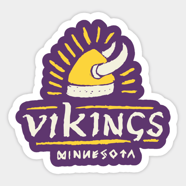 Minnesota Vikiiings 12 Sticker by Very Simple Graph